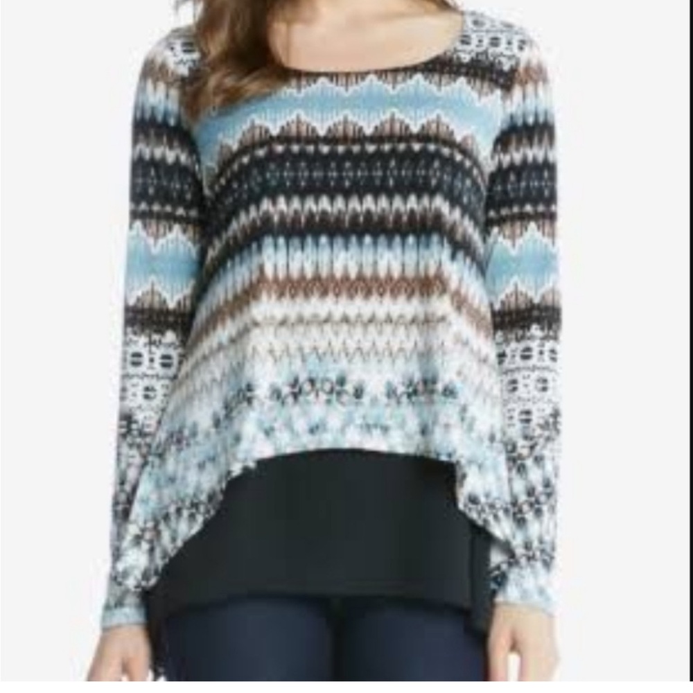 Karen Kane Long Sleeve Top with Liner - Picture 2 of 8